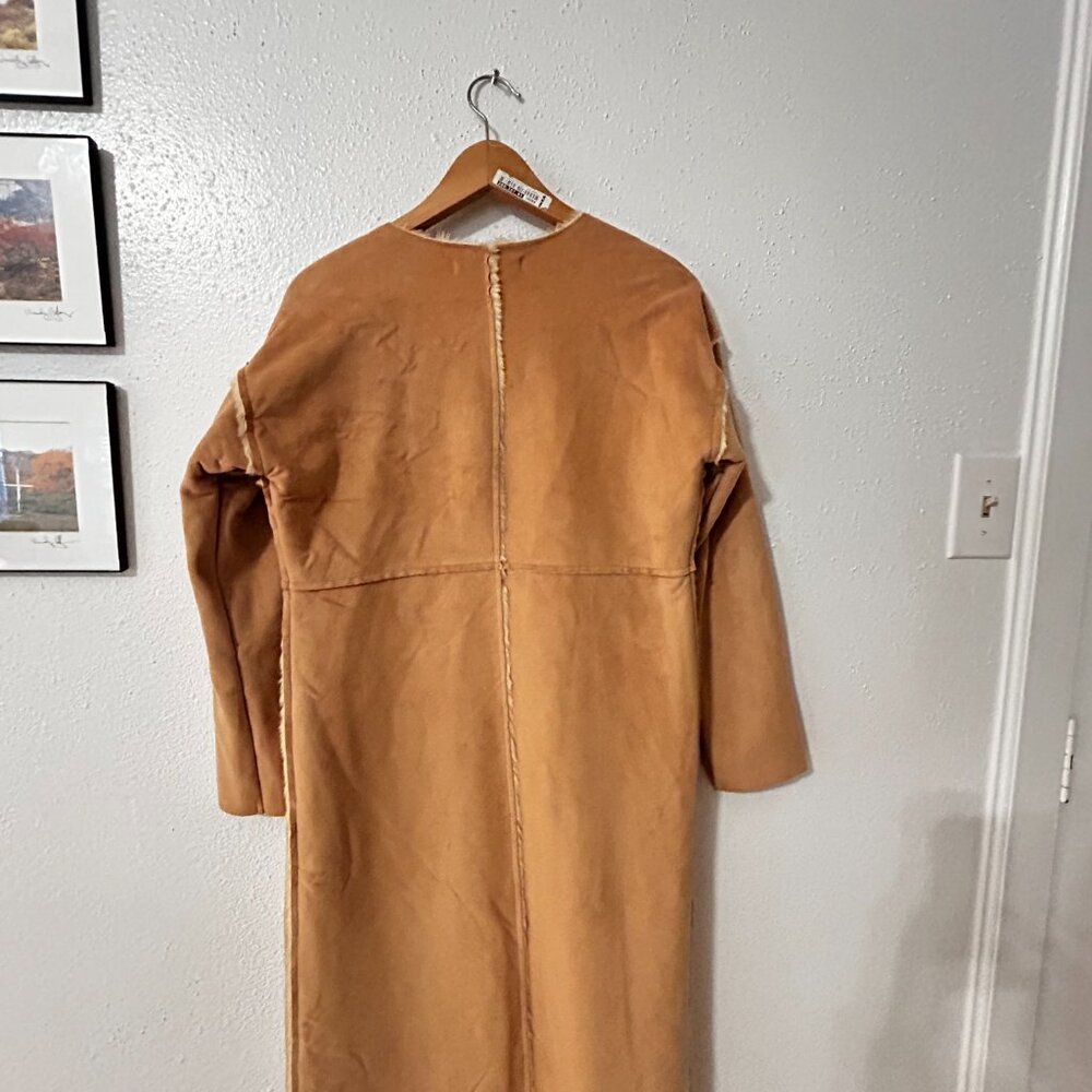 Banana Republic Faux Suede Shearling Coat Made in Italy Women’s XS - Picture 10 of 10